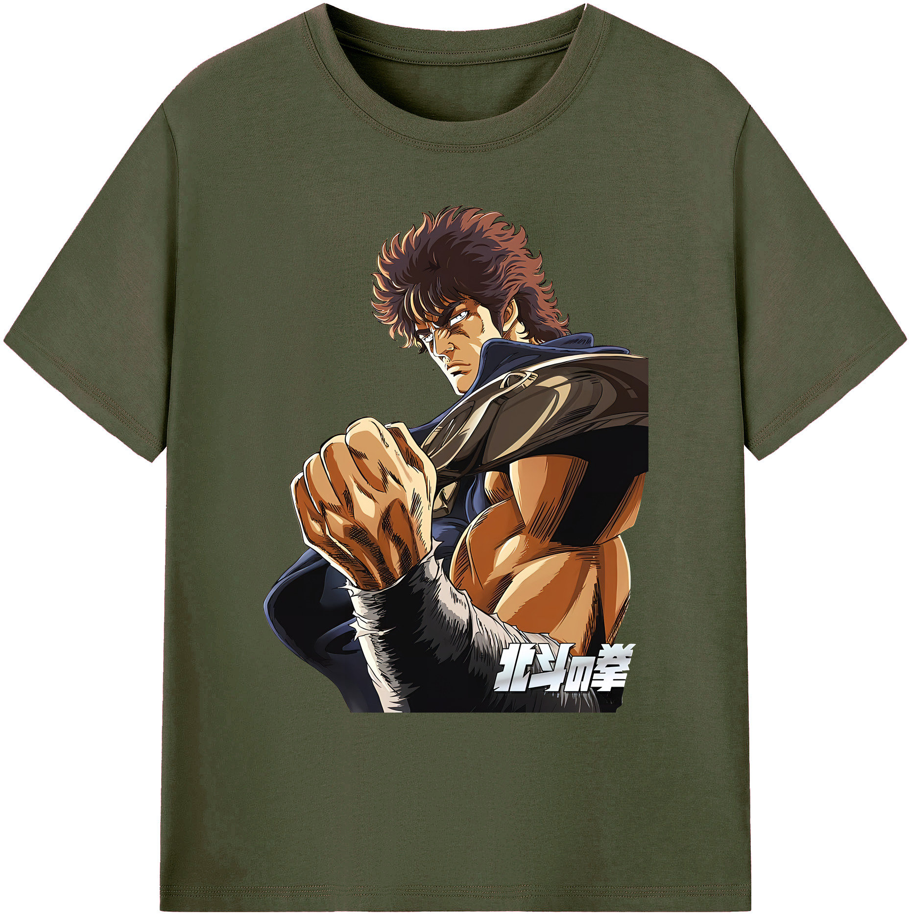 （画像用） 北斗の拳 Fist of the North Star 綿100％ メンズ半袖Tシャツ｜肌触りやわらか＆通気性